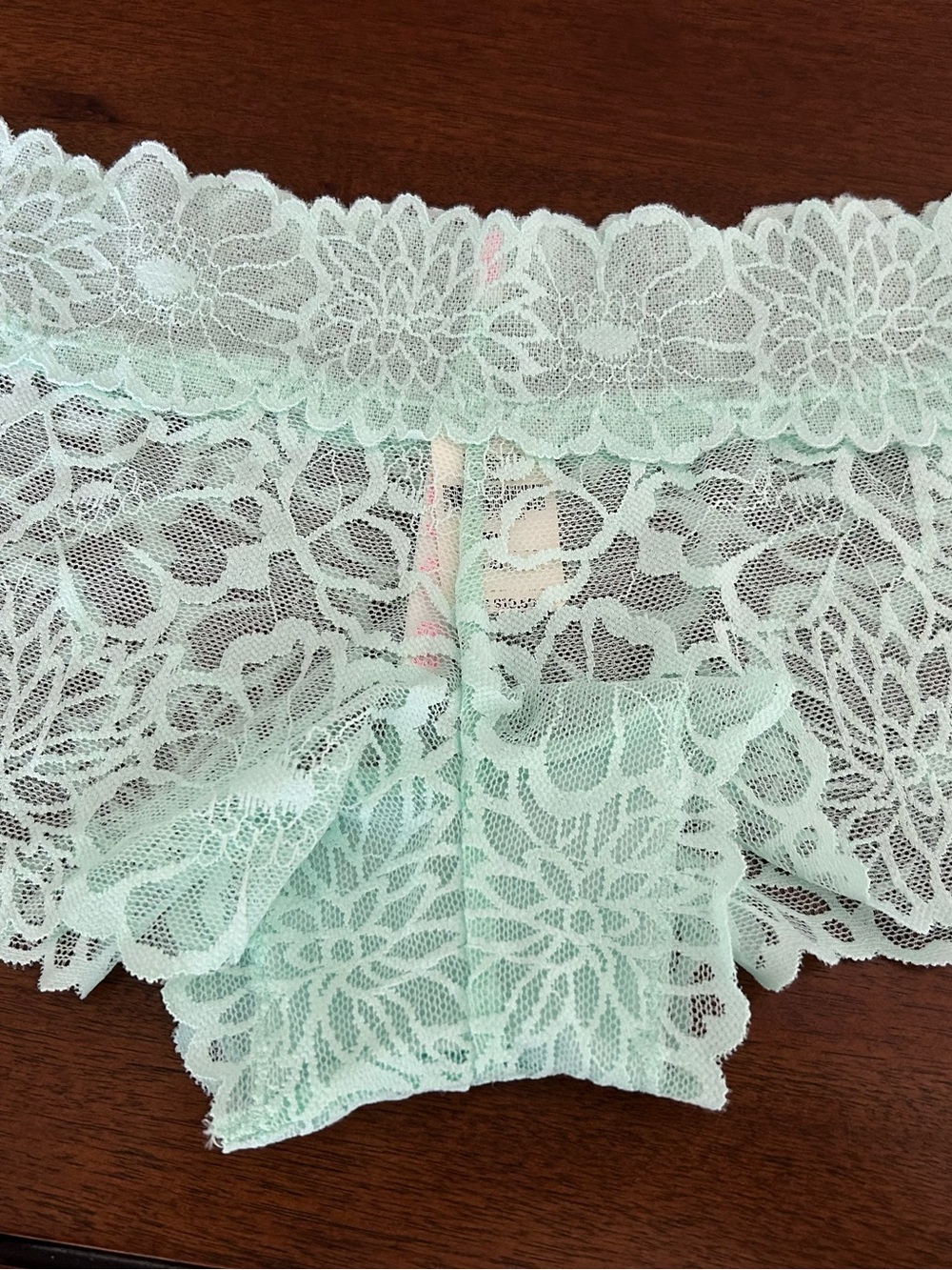 PINK Victoria's Secret Mint Lace Boyshort Panty